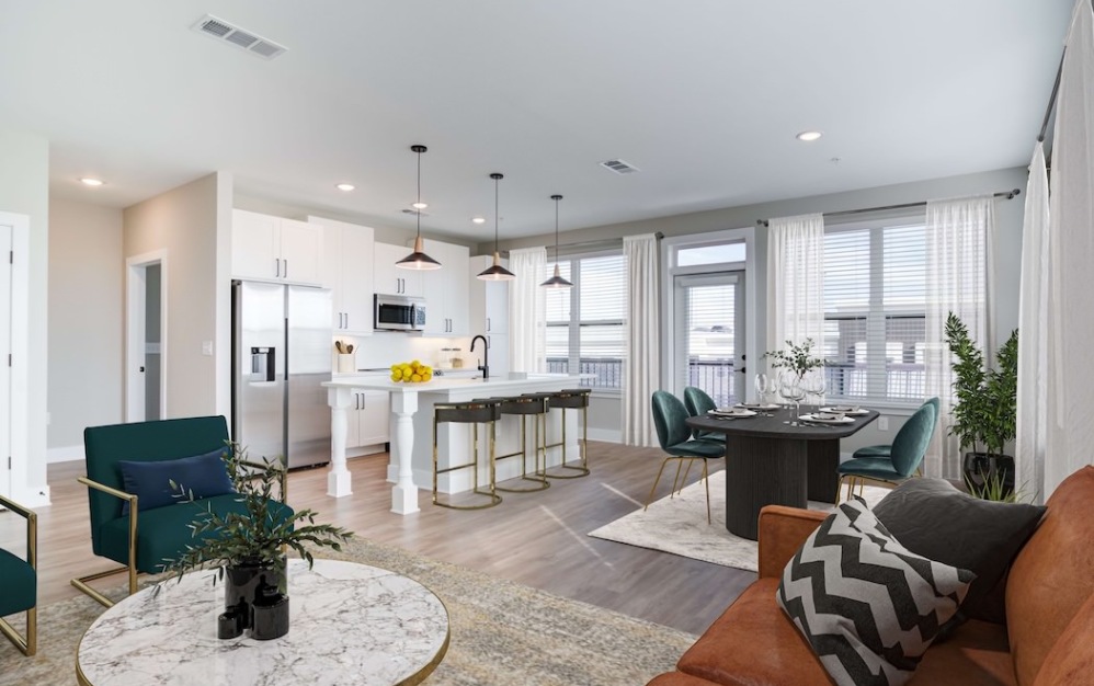 B2A - 2 bedroom floorplan layout with 2 bathrooms and 1218 square feet (Open Concept
)
